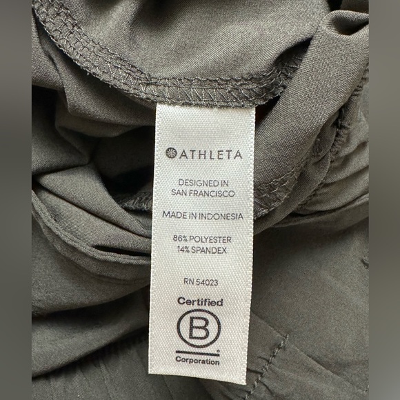 Athleta Skyline Ankle Pants Size 2 Olive Green Featherweight Stretch Lounge - Picture 11 of 13